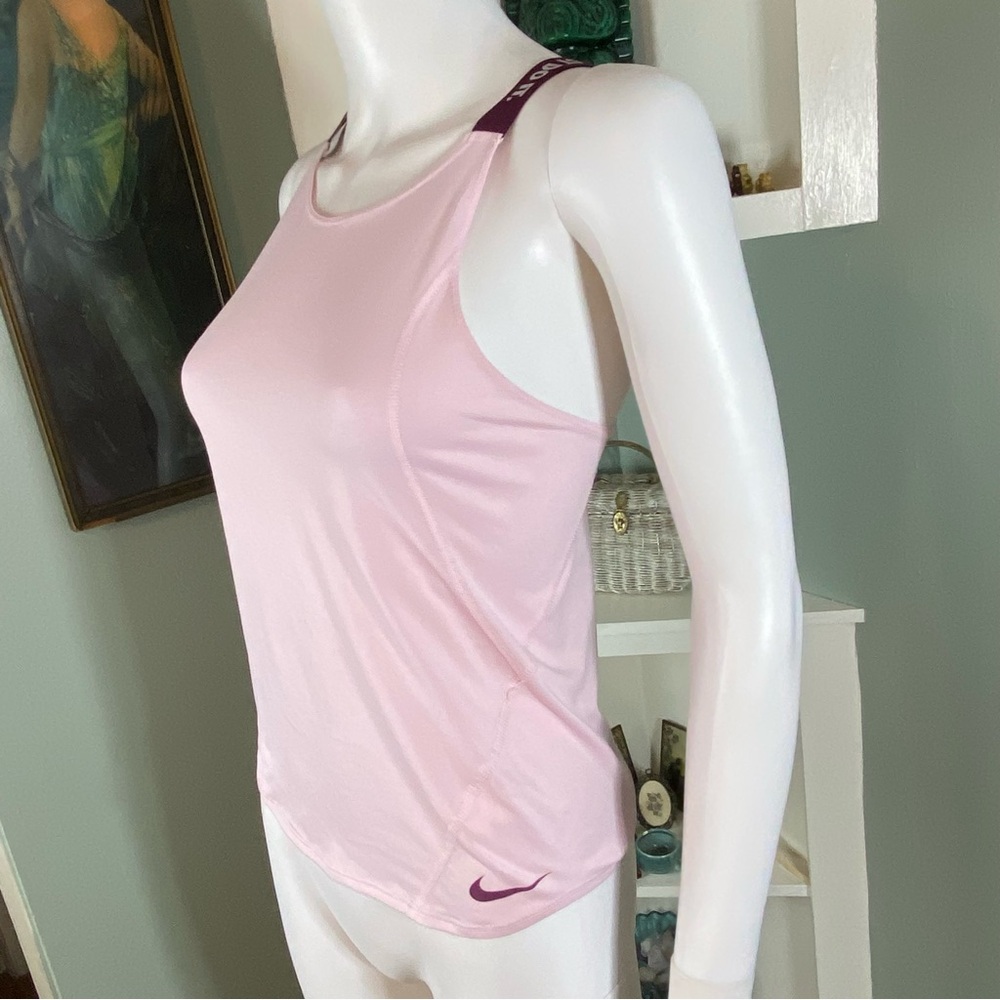 Nike Girls Child Kids Light Pink Cross-Back Tank Top Dri-Fit Large L - Picture 5 of 12